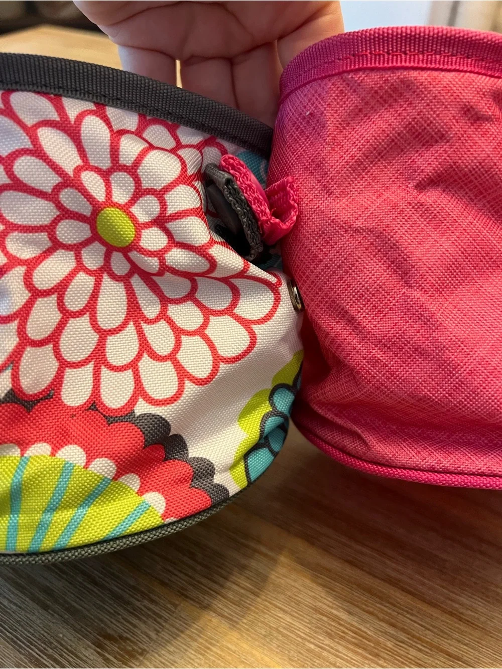 Thirty-one Pink and Floral snap bins set of 5